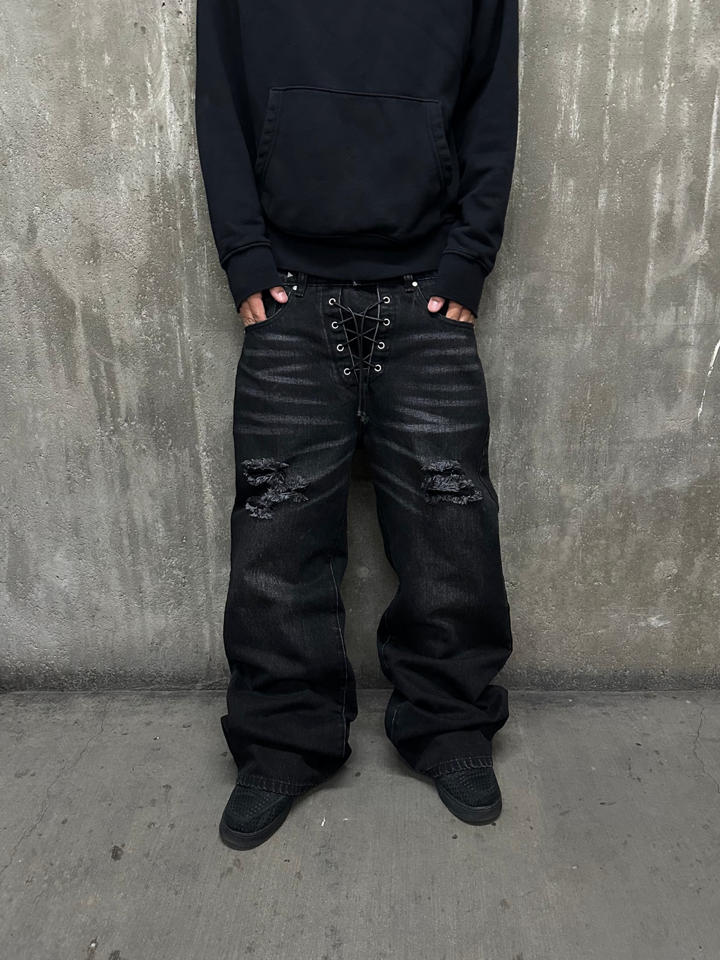 "LACED" JEANS