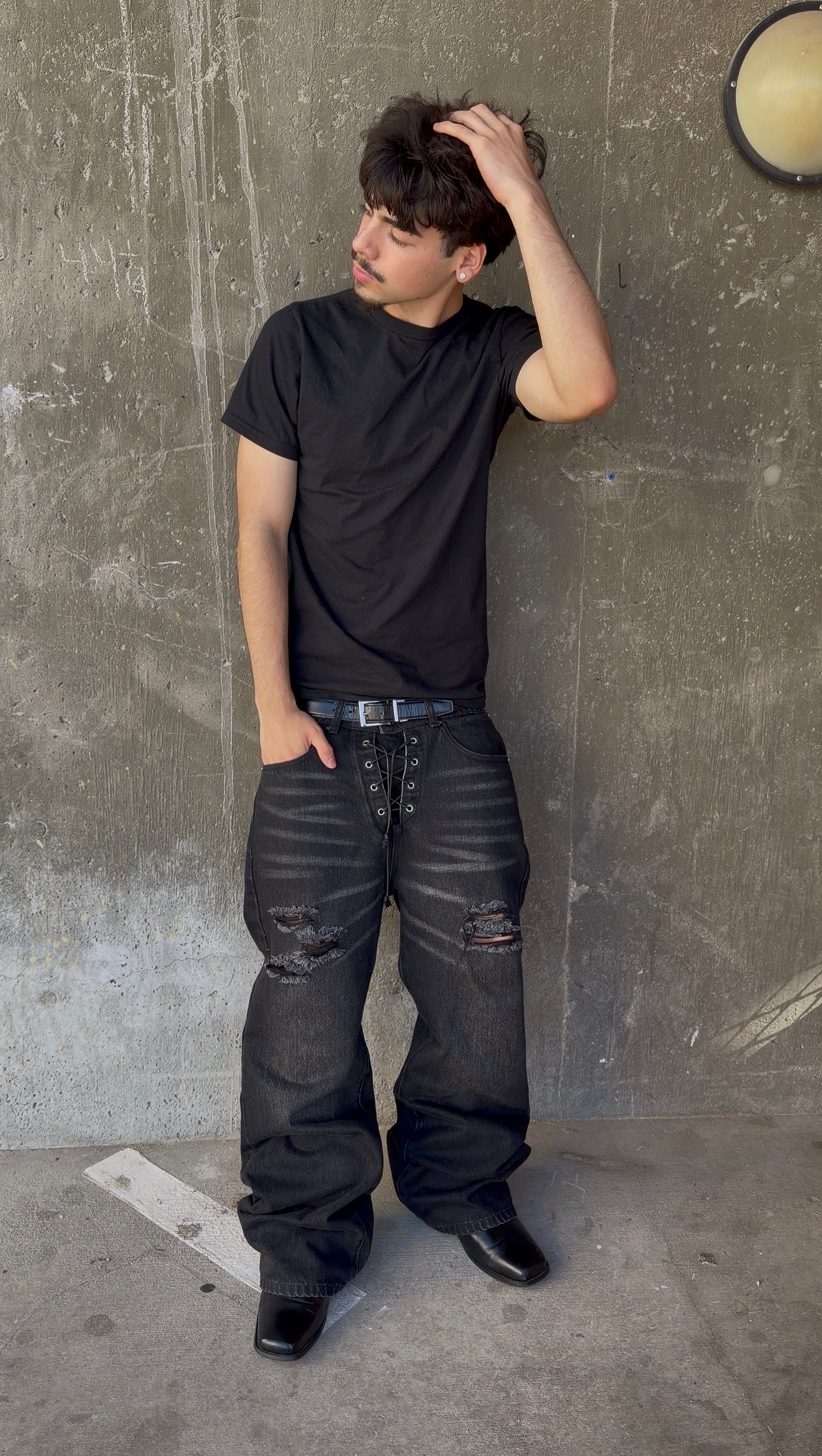 "LACED" JEANS
