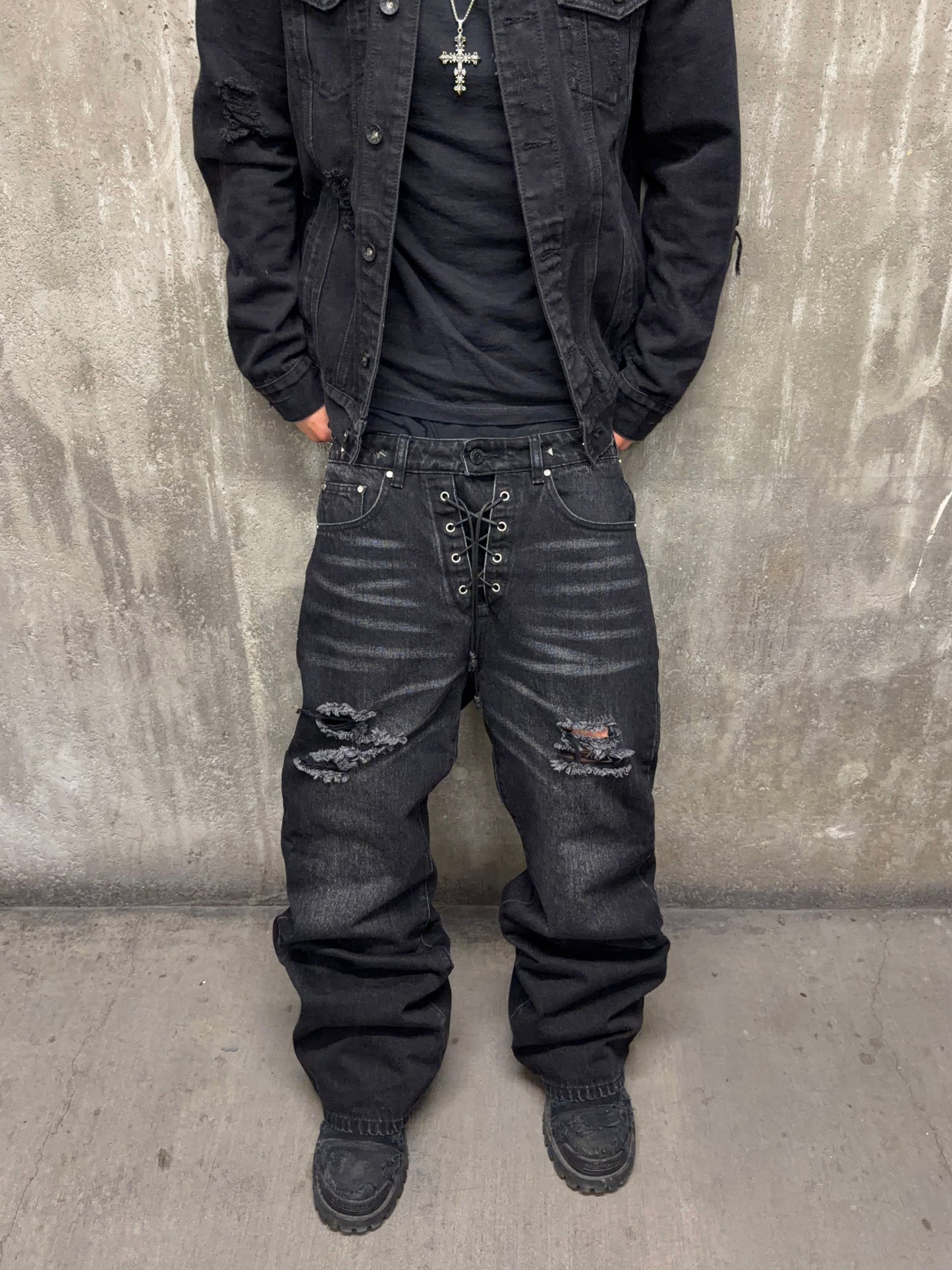 "LACED" JEANS