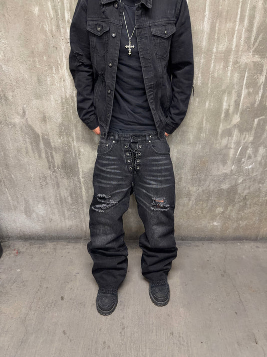 "LACED" JEANS