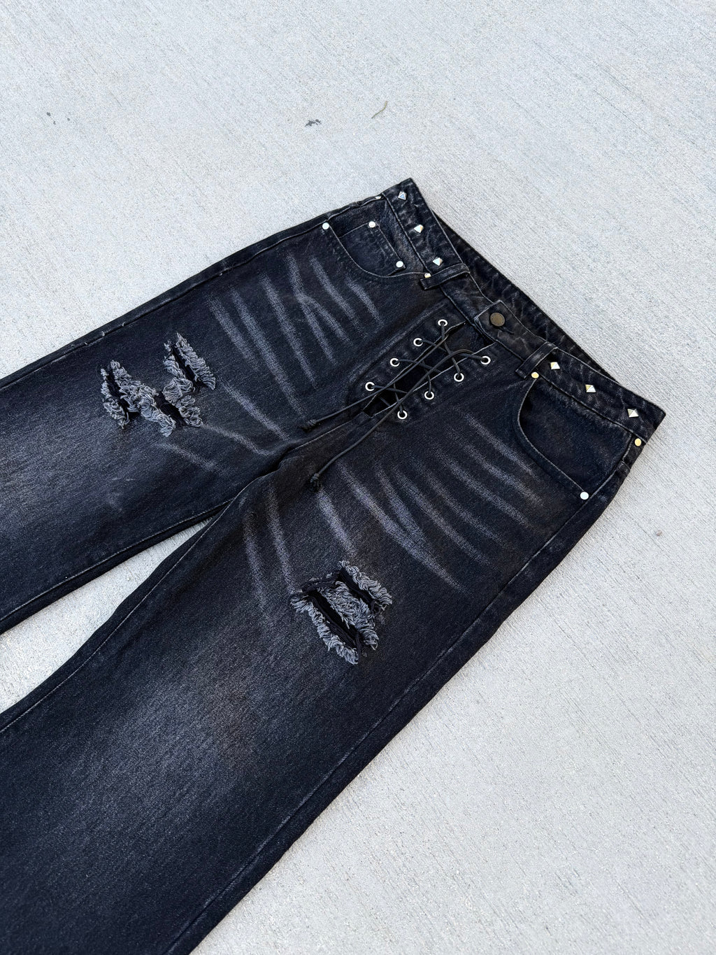 "LACED" JEANS