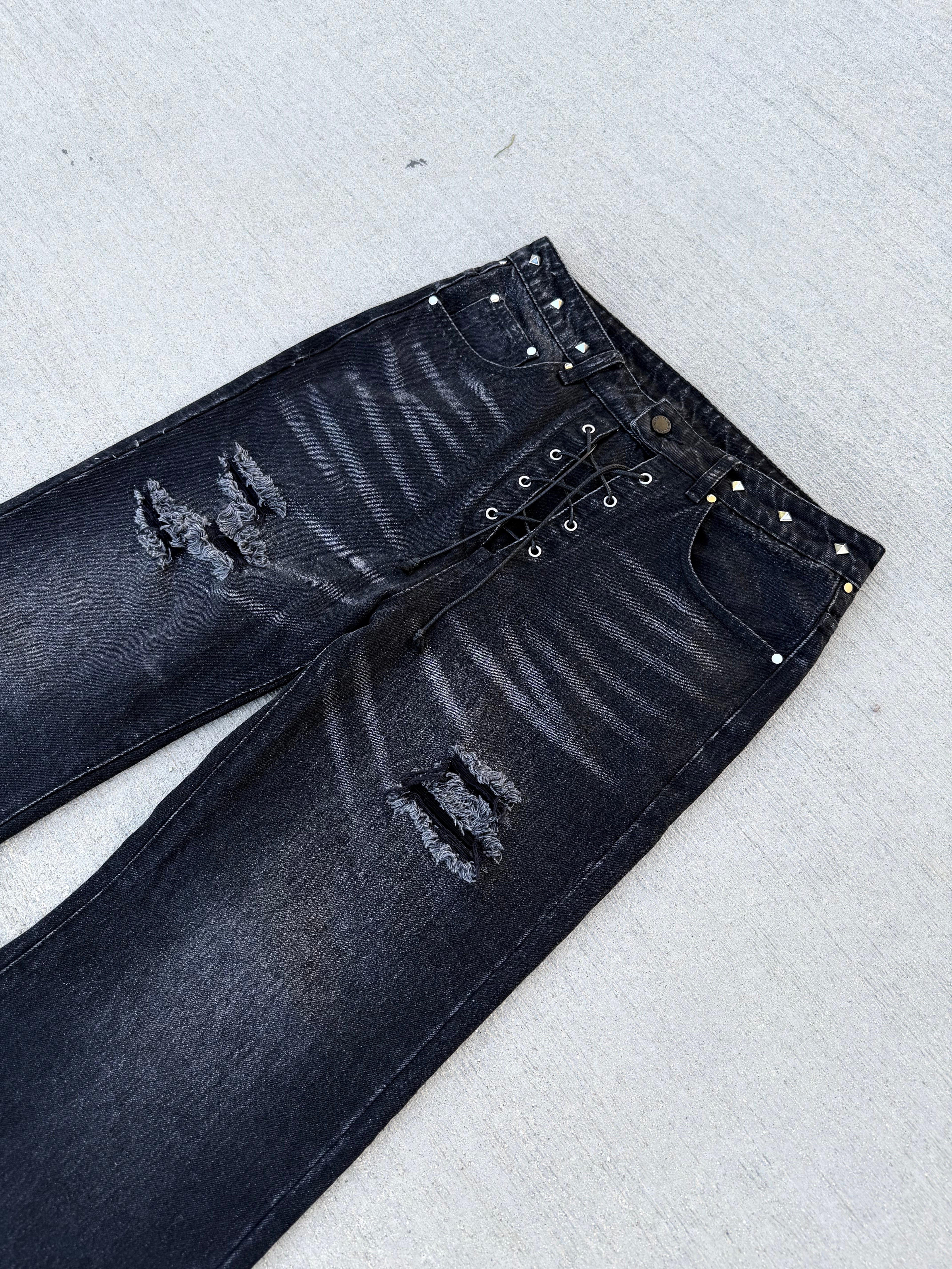 "LACED" JEANS